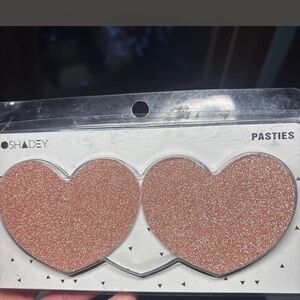 Glitter Heart Pasties - Rose Gold